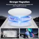 2 x KPV for iPhone 13 Pro Case with 2 Screen Protector,Compatible with Magsafe,iPhone 13 Pro Magnetic Case Clear with Stand (Silver)