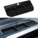 auovo Dashboard Organizer Tray for Ford F150 2021 2022 2023 Center Console Car Dashboard Accessories Phone Holder ABS Insert Secondary Storage Box with 3 Non Slip Rubber Mats (Black)