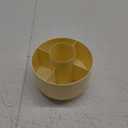 Marbrasse Desk Organizer, 360-Degree Rotating Pen Holder, Desk Organizers and Accessories with 5 Compartments Pencil Holder, Art Supply Storage Box Caddy for Office, Home (Yellow)