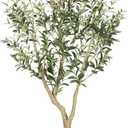 LYERSE Olive Tree 5ft - Olive Trees Artificial Indoor - Faux Olive Tree 5ft with Large Olive Branches and Lifelike Fruits - Fake Olive Tree for Modern Home Office House Living Room Decor