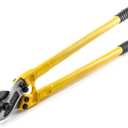QWORK 24 Inch Shear-Cut Cable Cutter - for Soft and Hard Steel Cable, Wire Rope
