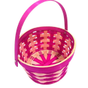 HH 7in Lined Bamboo Basket Pink 2 Pack