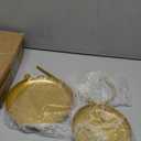 Maxcheck 2 Pcs Necklace Display Stand 2 Tier Jewelry Holder Tabletop Jewelry Organizer Tower with Round Storage Tray Organizer Tower for Bracelets Necklaces Earrings Makeups(Gold)