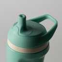 Tommee Tippee Insulated 9oz Sporty Spout Toddler Water Bottle, No Spill, Sippy Cups for Toddlers 1-3, Two-Piece Valve Helps Stop Spills, Light Blue & Orange, BPA Free, Pack of 2