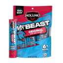 Jack Links x MrBeast Original Mini Beef Sticks  6g Protein per 2 Individually Wrapped Meat Snacks, Made with 100% Real Beef, Pantry-Ready, Kids Snacks, Great Stocking Stuffers, 12 Count 0.5oz Sticks