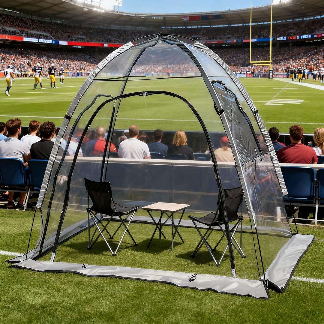 1-2 Person Waterproof Windproof Clear Sport Shelter - Ice Fishing Tent & Cold-Weather Resistant Winter Tent for Family, Fans, Planting, Reading, Patio Sunbathing & Outdoor Watching