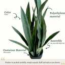 KOL 3FT 2-Pack Artificial Snake Plant, Fake Sansevieria Indoor Outdoor, 28 Thick PE Leaves Lifelike Faux Silk Plants, Home Living Room Decor 35in Mother in Law Tongue, Greenery for Office Decor, Green