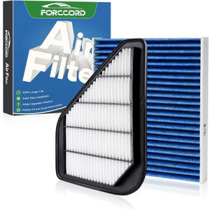 Cabin & Engine Air Filter Combo Fit for Traverse 2009-2017, Acadia 2007-2016, Limited 2017, Enclave 2008-2017, Outlook 2007-2010 Carbon Cabin Filter Replace#CF11663 CA10110 Car Accessories