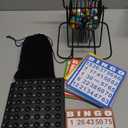 Deluxe Bingo Game Set- Includes 1000 Colorful Chips,100 Mixed Cards,75 Calling Balls, 6 Inch Rotary Cage& Bingo Master Board,2 Velvet Bag,Bingo Storage Bag -Ideal for Large Groups