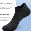 SERISIMPLE Women Ultra Thin Socks Viscose Bamboo Low Cut No Show Ventilating Ankle Anti Odor Arch Support Mesh Socks 5 Pairs (Black, L)