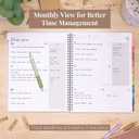 Rileys Academic Planner 2025-2026, Daily, Weekly & Monthly Planner, July 2025 - June 2026, Student Notes Pages, Twin-Wire Binding, Weekly Agenda for School & Work (8.5 x 11-Inches, Black, Geographic)