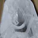 WOODBRIDGE 48" Acrylic Freestanding Bathtub Contemporary Soaking Tub, White Acrylic(Matte Black Drain/Overflow),BTA1703-MB-Drain&O