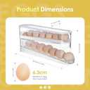 Sylphide Egg Dispenser for Refrigerator, Gravity Fed Egg Dispenser, Egg Holder for Fridge, Food-Grade Auto Rolling Egg Storage Organizer