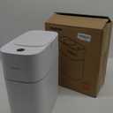 JOYBOS Bathroom Trash Can with Lid Automatic Garbage Can, 3 Gallon Slim Electric Waterproof Narrow Small Garbage Bin,Plastic Trash Bin, 14 L Motion Sensor Rubbish Can for Bedroom Office Toilet