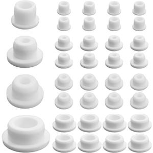 32 PCS Bathtub Jet Covers Silicone Hole Plug Waterproof Tube Plugs White 4 Sizes Bathtub Plug Fit for 12mm 14mm 16mm 22-23mm Bathtub Hole