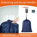 Polecasa Extra Heavy Duty Large Laundry Bag with Sturdy Handles and Drawstring Closure, 28 x 36 inches Durable Storage Bags for Basket, Hamper, College, Dorm, Travel, Navy