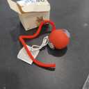 Interactive Cat Toy Rolling Ball with Tail, Motion Activated Indoor Cats USB Rechargeable, Bird Chirp & 3 Speed Modes, Durable Silicone, Automatic Self-Moving, Relieve Boredom & Stimulate Curiosity, Red
