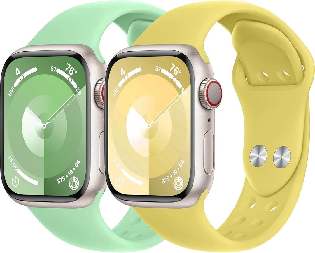 Sport Bands for Apple Watch Band 40mm 41mm 45mm 44mm 49mm iWatch Band 38mm 42mm 46mm Women/Men,Soft Silicone Strap for Apple Watch Series 11 10 9 8 7 6 5 4 3 SE 3/2nd Ultra/3/2 49 44 42 46 41 45 mm