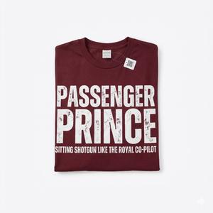Passenger Prince Boys and Men Passenger Seat Prince T-Shirt, L