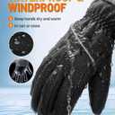 Winter Gloves Men Women Waterproof Warm Ski Gloves for Cold Weather Windproof Snow Touch Screen Gloves for Running Cycling Outdoor Work & Sports (Black, L)