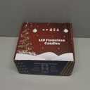 Kithouse Flameless Candles 10 Pack Battery Operated Window Candles with Drip Texture,Remote Timer,10 Removable Candle Holders,10 Suction Cups,20 AA Batteries for Home Decor Christmas Wedding(Gold)