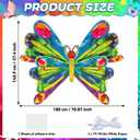 Caterpillar Theme Butterfly Wings Backdrop The Very Hungry Theme Party Supplies Green Insect Butterfly Wings Hanging Background Photo Props for Kids 1st Birthday Baby Shower Wall Decor