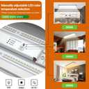 FAITHSAIL Dimmable 4FT LED Wraparound Light, Selectable 3 Color Temperature 3000K/4000K/5000K CCT 50W 5500LM 4 Foot Kitchen LED Light Fixture, Flush Mount 48 Inch Ceiling Lighting Fixture, 1 Pack