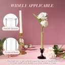 10 Pack 7.9" Glass Bud Vase Taper Candle Holder's Bud Vase for Flower Candlestick Sizes from 22mm to 27mm Adjustable Designed Specially for Taper Candle Holder for Tablescapes, Wedding Decor