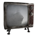 Haunted Hill Farm Haunted TV by Tekky, Battery-Operated, Motion Activated Animatronic Television with Sound Effects and Lights for Indoor or Covered Outdoor Creepy Halloween Decoration, 11" Haunted Tv