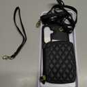 Phone Case for Samsung Galaxy S24 5G Wallet Cell Cover with Tempered Glass Screen Protector Wrist Crossbody Strap Lanyard Stand RFID Blocking Credit Card Holder S 24 24S G5 SM-S921U Women Girls Black