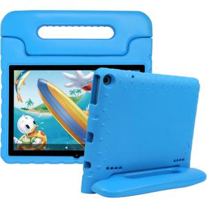 Kids Case for Onn 10.1 Tablet Gen 3 (2022 Model:100071485), with Handle EVA Foam Shockproof Washable Cover for Onn 10.1 Inch Android Tablet Gen 3 Case, for Adults, Children (Blue)