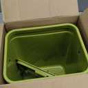 Kitchen Waste Bin with Hooks 5L, Indoor Kitchen Sealed Under Sink for Kitchen, Food Waste Bin for Countertop (DarkGreen)