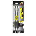 Pilot G2 Premium Gel Pens, Black Pens, Bold Point 1 mm, Black, Pack of 6 (12)