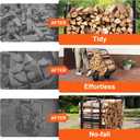 VEVOR Log Cart 250 lbs Load Capacity, Outdoor and Indoor Wood Rack Storage Mover with Pneumatic Rubber Wheels, Heavy Duty Steel Dolly Hauler, Firewood Carrier for Fireplace, Fire Pit, Black
