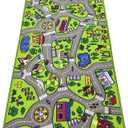 ToyVelt Carpet Playmat Kids Rug - Large 60 x 32 Educational City Road Traffic Mat for Kids Ages 312 - Preschool Rug & Play Room Carpet with Skid-Proof Backing - Bedroom & Playroom (2'8" x 5' (Rectangular))