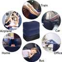 Inflatable Travel Foot Rest Pillow, Adjustable Height Leg Rest Pillow for Cars, Home, Office, Trains, Airplane, Make a Flat Bed for Baby, Kids, Toddlers, with 2in1 Storage Bag (1 Pack)