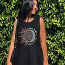 Womens Tank Tops Summer T Shirts Sleeveless Casual Loose Tunic Blouses 2026 (Black, XXL)