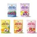 2 x SUNGIVEN Freeze-Dried Fruit Party with 10+ Fruits, Mixed Fruits Variety Pack of 5 Bag, 7.06 oz, Health Snack, Fruit Crisps, Freeze Dried Apple Strawberry Berries Lemon Coconut Fig Mango Pineapple, No Sugar Added, Made with 100% Fruit
