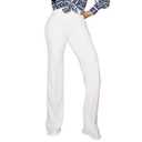 PINSV Women's High Waisted Stretchy Bootcut Pull On Dress Pants Casual Work Pants Pure White, Medium