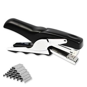 Stapler with 1000 Staples-Plier Stapler Save 60% Power, Good for Stapling at Home School or Warehouse (Black Plier Stapler)