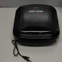 George Foreman 4-Serving Removable Plate Electric Grill and Panini Press, George Tough Non-Stick Coating, Drip Tray Catches Grease, Black