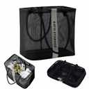 Large Shower Caddy with Wide Mouth, Foldable Mesh Organizer for Bathroom, College Dorm, Gym & Camping - Heavy Duty Cotton Handle, Quick-Dry Storage for Toiletries