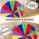 24 inch Spinning Prize Wheel with Stand, Heavy-Duty Storable Spinning Wheel for Prizes, DIY Wheel Spinner for Trade Shows Carnivals Fortune Spinning Game, Heigh Adjusable 20''-71''