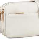 Small Crossbody Bags for Women, Vegan Leather Cross Body Fanny Packs, Small Crossbody Purse Shoulder Handbag (Beige)