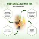 BIODEGRADABLE Elastic Hair Ties for Women & Men - Organic No Crease Blonde Hair Tie Ponytail Holders and Hairties for Buns - Plastic Free Hairbands for Women and Mens Hair - 5mm (27 count)