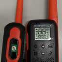 Motorola Solutions, Portable FRS, T210, Talkabout, Two-Way Radios, Rechargeable, 22 Channel, 20 Mile, Black W/Red, Pack of 2 