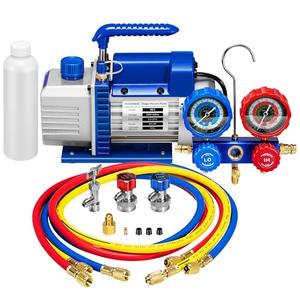 VIVOHOME 1/ 4 HP 3.5CFM 1 Stage AC Vacuum Pump and R134a Manifold Gauge Set