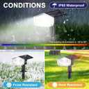 Bright Solar Spot Lights Outdoor 2 Modes Solar Outdoor Lights,Waterproof Solar Lights Outdoor,LED Garden Landscape Spotlights for Yard Pathway Driveway Walkway Wall 4 Pack Cool White