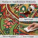 Arenarug Paisley Waterproof Outdoor Rug 8x10, UV Resistant, Terracotta