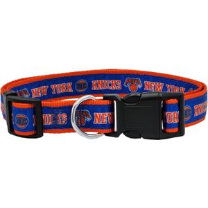 New & Improved Pets First NBA PET Collar New York Knicks Dog Collar, Size Small Basketball Team Collar for Dogs & Cats. A Shiny & Colorful Dog & Cat Collar Licensed by The NBA